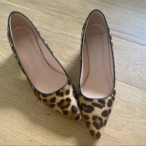 J. Crew Laney Leopard Print Calf Hair Pumps